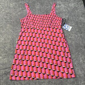 Diane Von Furstenberg x Target Dress Womens Size 16 Pink Geometric Babydoll NEW